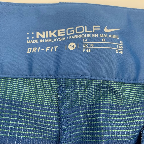 Nike Dri Fit Golf Shorts Plaid Stretch size 14 - Picture 6 of 9